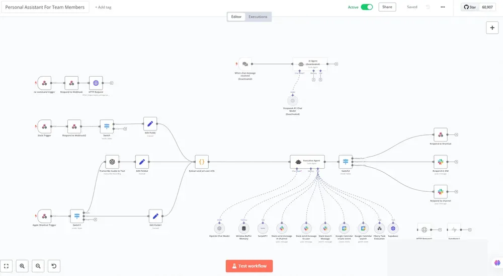 Multi-Model Executive Assistant — the workflow as built
